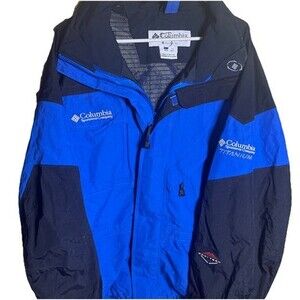 columbia Titanium Men’s Jacket Size Large Blue Water Proof Breathable